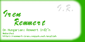 iren remmert business card